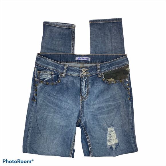 Exocet Brand Studded Jeans with Camo Inserts 9‎ - Picture 8 of 15